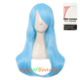 Kinky Curly Wigs for Women Side Bangs Micro Volume Wavy Long Cosplay Wig