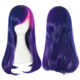 Kinky Curly Wigs for Women Side Bangs Micro Volume Wavy Long Cosplay Wig