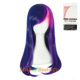 Kinky Curly Wigs for Women Side Bangs Micro Volume Wavy Long Cosplay Wig