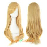 Kinky Curly Wigs for Women Side Bangs Micro Volume Wavy Long Cosplay Wig