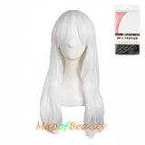 Kinky Curly Wigs for Women Side Bangs Micro Volume Wavy Long Cosplay Wig