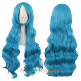 Wave Curly Wigs for Women with Bangs Long Synthetic Fiber Heat Resistant Cosplay Wig Cap