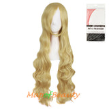 Wave Curly Wigs for Women with Bangs Long Synthetic Fiber Heat Resistant Cosplay Wig Cap