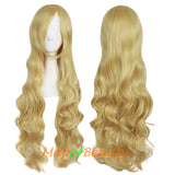 Wave Curly Wigs for Women with Bangs Long Synthetic Fiber Heat Resistant Cosplay Wig Cap