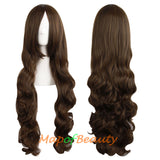 Wave Curly Wigs for Women with Bangs Long Synthetic Fiber Heat Resistant Cosplay Wig Cap