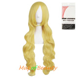 Wave Curly Wigs for Women with Bangs Long Synthetic Fiber Heat Resistant Cosplay Wig Cap