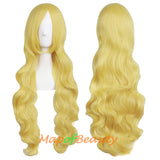 Wave Curly Wigs for Women with Bangs Long Synthetic Fiber Heat Resistant Cosplay Wig Cap