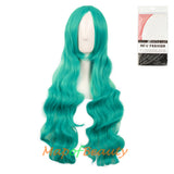 Wave Curly Wigs for Women with Bangs Long Synthetic Fiber Heat Resistant Cosplay Wig Cap