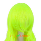 Wave Curly Wigs for Women with Bangs Long Synthetic Fiber Heat Resistant Cosplay Wig Cap