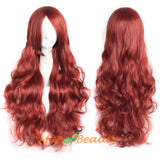 Wave Curly Wigs for Women with Bangs Long Synthetic Fiber Heat Resistant Cosplay Wig Cap