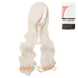 Wave Curly Wigs for Women with Bangs Long Synthetic Fiber Heat Resistant Cosplay Wig Cap