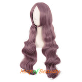 Wave Curly Wigs for Women with Bangs Long Synthetic Fiber Heat Resistant Cosplay Wig Cap