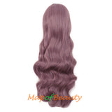 Wave Curly Wigs for Women with Bangs Long Synthetic Fiber Heat Resistant Cosplay Wig Cap