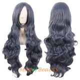 Wave Curly Wigs for Women with Bangs Long Synthetic Fiber Heat Resistant Cosplay Wig Cap