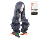 Wave Curly Wigs for Women with Bangs Long Synthetic Fiber Heat Resistant Cosplay Wig Cap