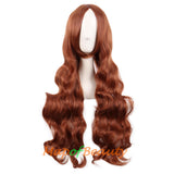 Wave Curly Wigs for Women with Bangs Long Synthetic Fiber Heat Resistant Cosplay Wig Cap