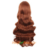 Wave Curly Wigs for Women with Bangs Long Synthetic Fiber Heat Resistant Cosplay Wig Cap