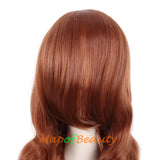 Wave Curly Wigs for Women with Bangs Long Synthetic Fiber Heat Resistant Cosplay Wig Cap