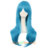 Side Bangs Natural Volume Long Curly Costume Cosplay Wigs