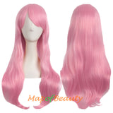 Side Bangs Natural Volume Long Curly Costume Cosplay Wigs