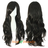 Side Bangs Natural Volume Long Curly Costume Cosplay Wigs