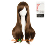 Side Bangs Natural Volume Long Curly Costume Cosplay Wigs