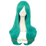 Side Bangs Natural Volume Long Curly Costume Cosplay Wigs