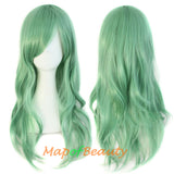 Side Bangs Natural Volume Long Curly Costume Cosplay Wigs