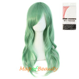 Side Bangs Natural Volume Long Curly Costume Cosplay Wigs