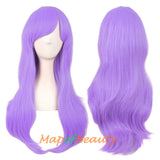 Side Bangs Natural Volume Long Curly Costume Cosplay Wigs