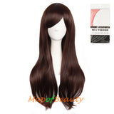 Side Bangs Natural Volume Long Curly Costume Cosplay Wigs