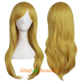 Side Bangs Natural Volume Long Curly Costume Cosplay Wigs