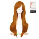 Side Bangs Natural Volume Long Curly Costume Cosplay Wigs