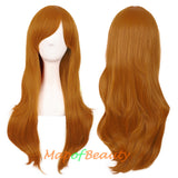 Side Bangs Natural Volume Long Curly Costume Cosplay Wigs