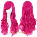 Side Bangs Natural Volume Long Curly Costume Cosplay Wigs