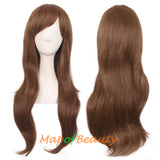 Side Bangs Natural Volume Long Curly Costume Cosplay Wigs