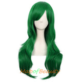 Side Bangs Natural Volume Long Curly Costume Cosplay Wigs