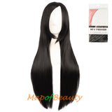 Natural Straight Wigs for Black Women Heat Resistant Synthetic Fiber Daily Use 31 Inch Medium Length Cosplay Wigs