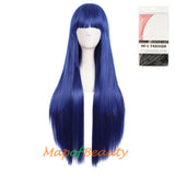 Natural Straight Wigs for Black Women Heat Resistant Synthetic Fiber Daily Use 31 Inch Medium Length Cosplay Wigs