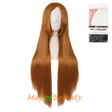 Natural Straight Wigs for Black Women Heat Resistant Synthetic Fiber Daily Use 31 Inch Medium Length Cosplay Wigs