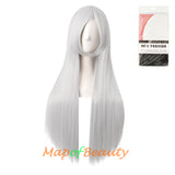 Natural Straight Wigs for Black Women Heat Resistant Synthetic Fiber Daily Use 31 Inch Medium Length Cosplay Wigs