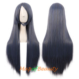 Natural Straight Wigs for Black Women Heat Resistant Synthetic Fiber Daily Use 31 Inch Medium Length Cosplay Wigs