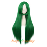 Natural Straight Wigs for Black Women Heat Resistant Synthetic Fiber Daily Use 31 Inch Medium Length Cosplay Wigs