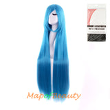 Multicolor Long Straight Party For Women 40 inch Synthetic Hair Replacement Wig