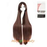 Multicolor Long Straight Party For Women 40 inch Synthetic Hair Replacement Wig