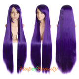 Multicolor Long Straight Party For Women 40 inch Synthetic Hair Replacement Wig