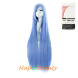 Multicolor Long Straight Party For Women 40 inch Synthetic Hair Replacement Wig