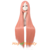 Multicolor Long Straight Party For Women 40 inch Synthetic Hair Replacement Wig