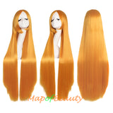 Multicolor Long Straight Party For Women 40 inch Synthetic Hair Replacement Wig