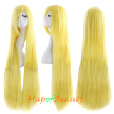 Multicolor Long Straight Party For Women 40 inch Synthetic Hair Replacement Wig